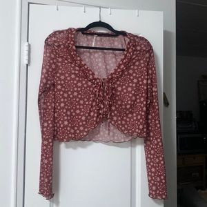 Free people shear top with star print